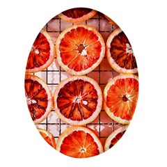 Peorange, Fruit, Citrus Oval Glass Fridge Magnet (4 Pack) by kyorashop23