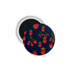 Strawberry Texture, Blue Background With Strawberries 1 75  Magnets by kyorashop23