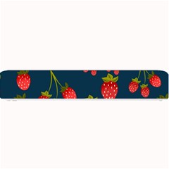 Strawberry Texture, Blue Background With Strawberries Small Bar Mat by kyorashop23