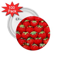 Strawberry Texture, Macro, Ripe Strawberry 2 25  Buttons (100 Pack)  by kyorashop23