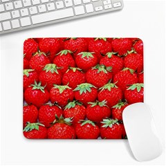 Strawberry Texture, Macro, Ripe Strawberry Large Mousepad