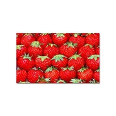 Strawberry Texture, Macro, Ripe Strawberry Sticker (rectangular) by kyorashop23