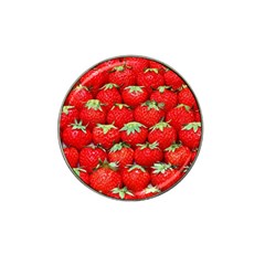 Strawberry Texture, Macro, Ripe Strawberry Hat Clip Ball Marker