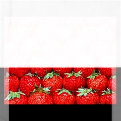 Strawberry Texture, Macro, Ripe Strawberry Rectangular Jigsaw Puzzl by kyorashop23