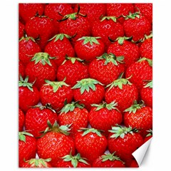 Strawberry Texture, Macro, Ripe Strawberry Canvas 11  X 14 