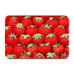 Strawberry Texture, Macro, Ripe Strawberry Plate Mats by kyorashop23