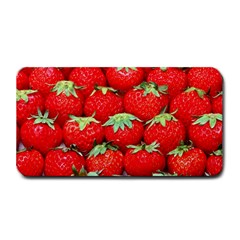 Strawberry Texture, Macro, Ripe Strawberry Medium Bar Mat by kyorashop23