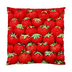 Strawberry Texture, Macro, Ripe Strawberry Standard Cushion Case (one Side) by kyorashop23