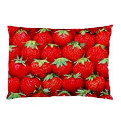 Strawberry Texture, Macro, Ripe Strawberry Pillow Case by kyorashop23