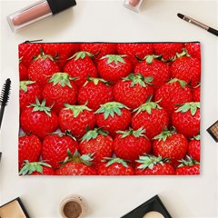 Strawberry Texture, Macro, Ripe Strawberry Cosmetic Bag (xl)