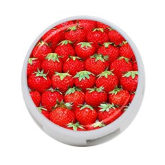 Strawberry Texture, Macro, Ripe Strawberry 4-port Usb Hub (one Side)