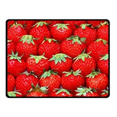 Strawberry Texture, Macro, Ripe Strawberry Fleece Blanket (small)