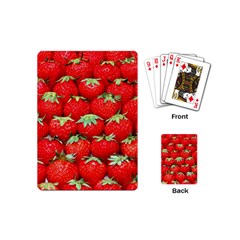 Strawberry Texture, Macro, Ripe Strawberry Playing Cards Single Design (mini)