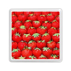 Strawberry Texture, Macro, Ripe Strawberry Memory Card Reader (square) by kyorashop23