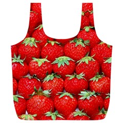 Strawberry Texture, Macro, Ripe Strawberry Full Print Recycle Bag (xl)