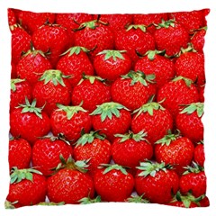 Strawberry Texture, Macro, Ripe Strawberry Standard Premium Plush Fleece Cushion Case (one Side)