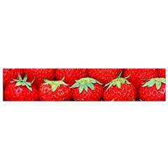 Strawberry Texture, Macro, Ripe Strawberry Small Premium Plush Fleece Scarf