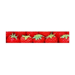 Strawberry Texture, Macro, Ripe Strawberry Premium Plush Fleece Scarf (mini) by kyorashop23