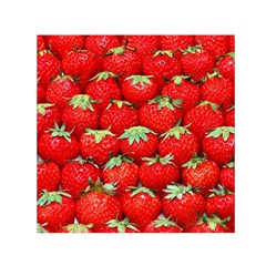 Strawberry Texture, Macro, Ripe Strawberry Square Satin Scarf (30  X 30 ) by kyorashop23