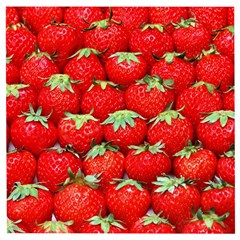 Strawberry Texture, Macro, Ripe Strawberry Wooden Puzzle Square by kyorashop23