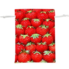 Strawberry Texture, Macro, Ripe Strawberry Lightweight Drawstring Pouch (xl)