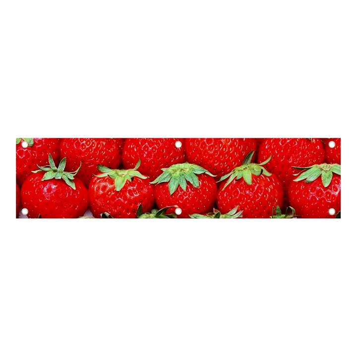 Strawberry Texture, Macro, Ripe Strawberry Banner and Sign 4  x 1 