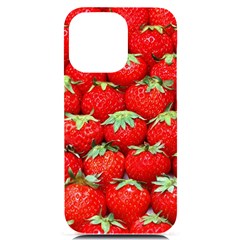 Strawberry Texture, Macro, Ripe Strawberry Iphone 14 Pro Max Black Uv Print Pc Hardshell Case by kyorashop23