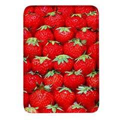 Strawberry Texture, Macro, Ripe Strawberry Rectangular Glass Fridge Magnet (4 Pack) by kyorashop23