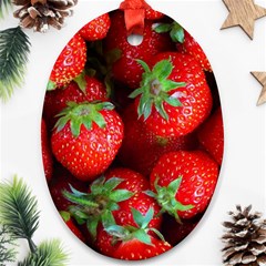 Strawberry, Berries, Fresh, Red Ornament (oval)