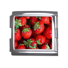 Strawberry, Berries, Fresh, Red Mega Link Italian Charm (18mm)