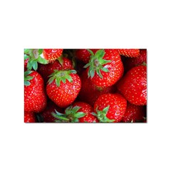 Strawberry, Berries, Fresh, Red Sticker (rectangular) by kyorashop23