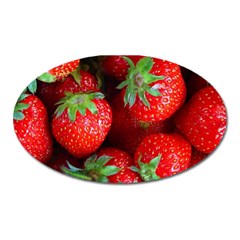 Strawberry, Berries, Fresh, Red Oval Magnet