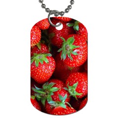 Strawberry, Berries, Fresh, Red Dog Tag (one Side)