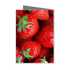 Strawberry, Berries, Fresh, Red Mini Greeting Cards (pkg Of 8)