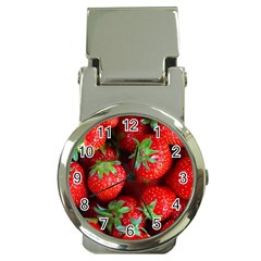 Strawberry, Berries, Fresh, Red Money Clip Watches