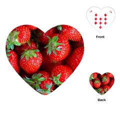 Strawberry, Berries, Fresh, Red Playing Cards Single Design (heart)