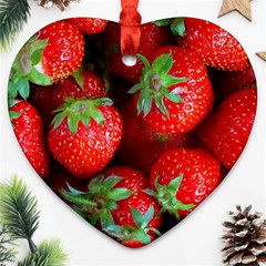 Strawberry, Berries, Fresh, Red Heart Ornament (two Sides)