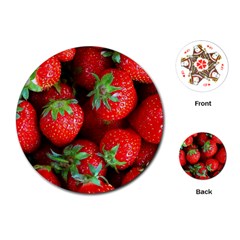 Strawberry, Berries, Fresh, Red Playing Cards Single Design (round)