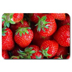 Strawberry, Berries, Fresh, Red Large Doormat