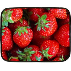 Strawberry, Berries, Fresh, Red Two Sides Fleece Blanket (mini) by kyorashop23