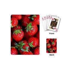 Strawberry, Berries, Fresh, Red Playing Cards Single Design (mini)