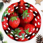 Strawberry, Berries, Fresh, Red Ornament (Round Filigree) Front