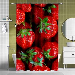 Strawberry, Berries, Fresh, Red Shower Curtain 48  X 72  (small)  by kyorashop23