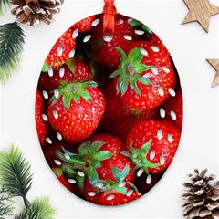 Strawberry, Berries, Fresh, Red Ornament (oval Filigree)