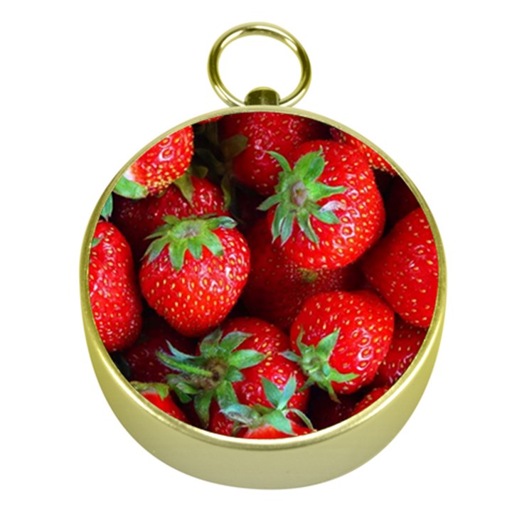 Strawberry, Berries, Fresh, Red Gold Compasses