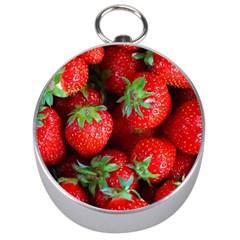 Strawberry, Berries, Fresh, Red Silver Compasses