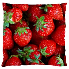 Strawberry, Berries, Fresh, Red Large Premium Plush Fleece Cushion Case (one Side)