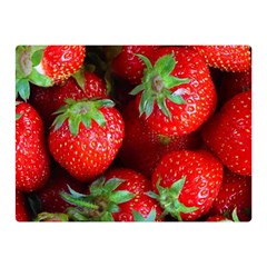 Strawberry, Berries, Fresh, Red Two Sides Premium Plush Fleece Blanket (mini)