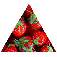 Strawberry, Berries, Fresh, Red Wooden Puzzle Triangle by kyorashop23