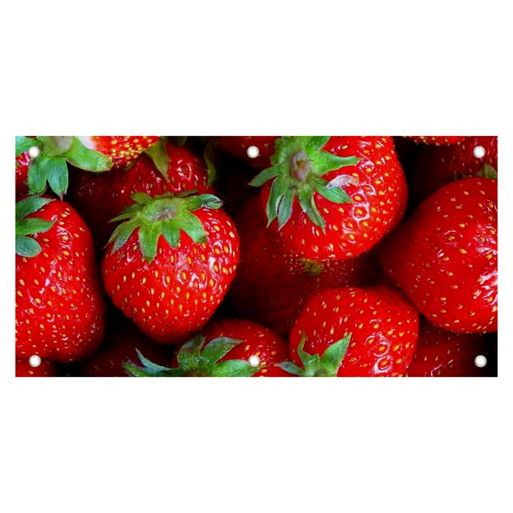 Strawberry, Berries, Fresh, Red Banner and Sign 6  x 3 